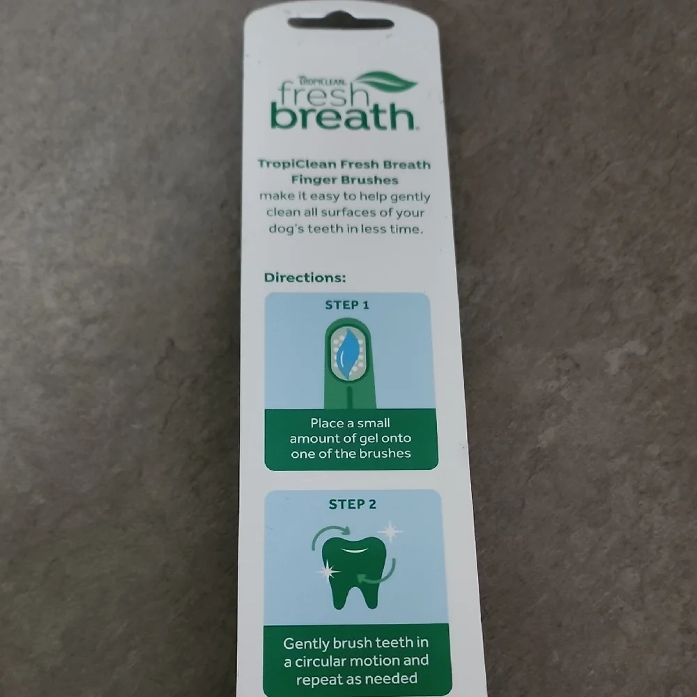 TROPICLEAN and VIRABAC Dual-Ended Toothbrush and Finger Brushes for Dogs